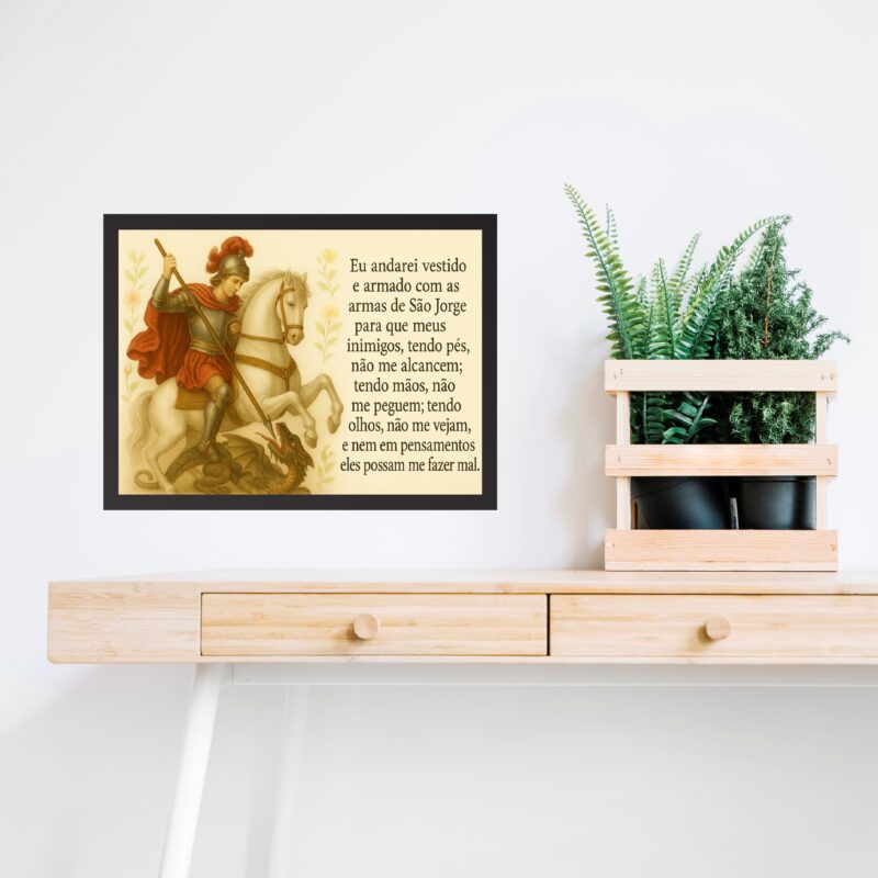 Quadro Horizontal São Jorge Oração