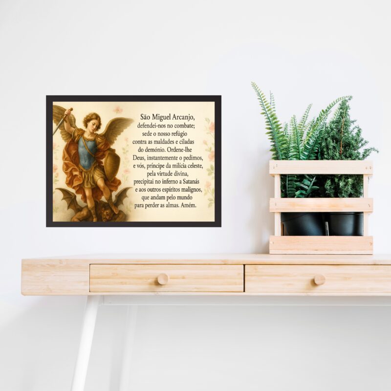 Quadro Horizontal São Miguel Arcanjo - Oração