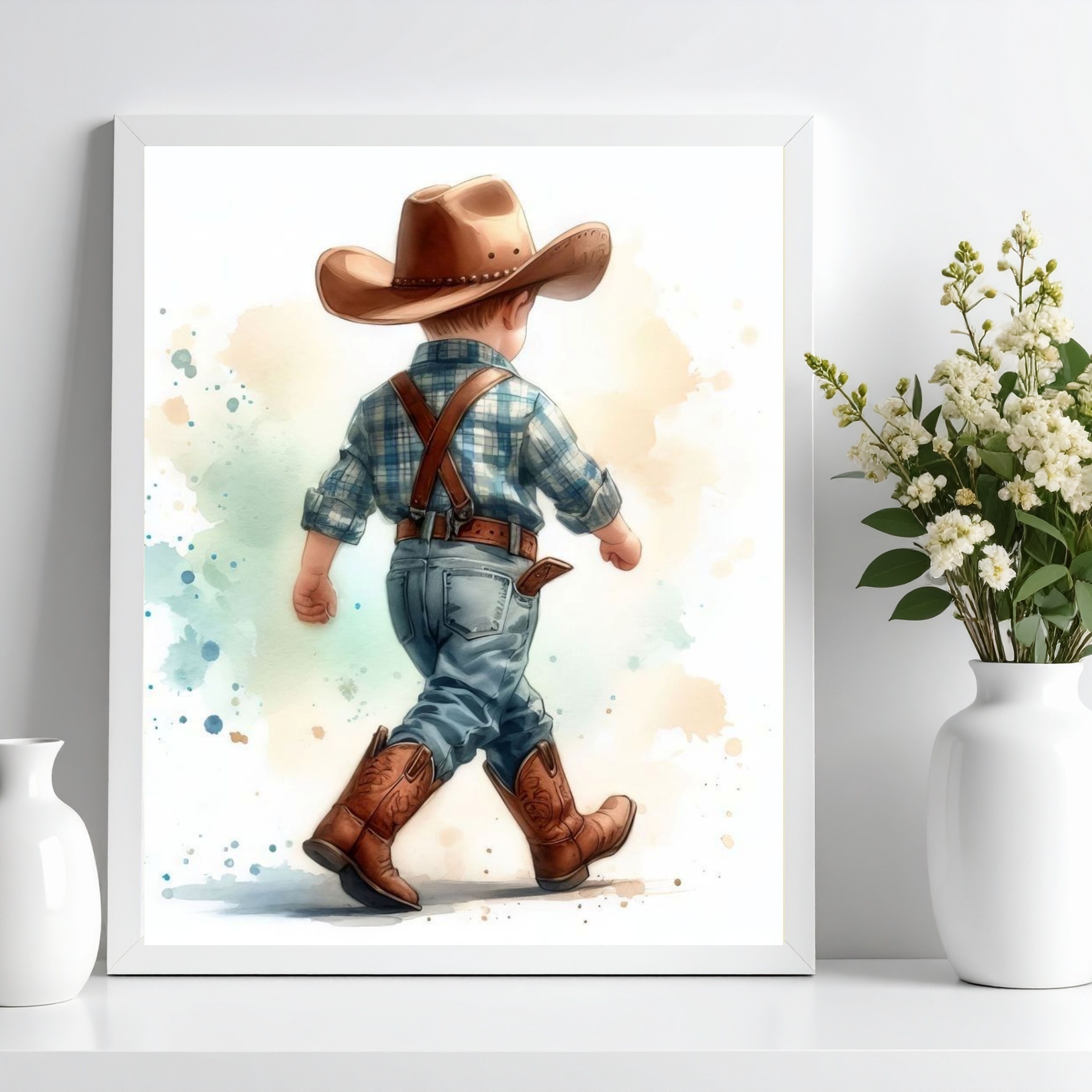 Quadro Infantil Menininho Cowboy b