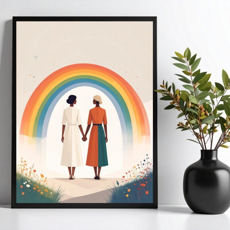 Quadro LGBT - Amor Entre Mulheres