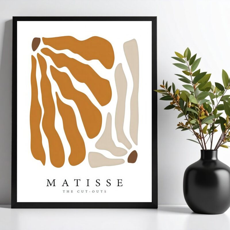 Quadro Minimalista Moderno Matisse Corais