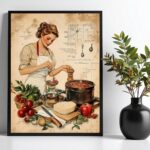 Quadro Para Cozinha Vintage - Pin Up Ingredientes