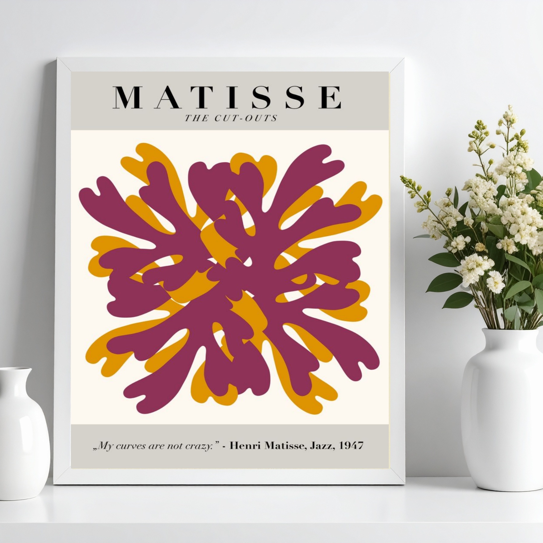 Quadro Poster Matisse Púrpura e Ocre b