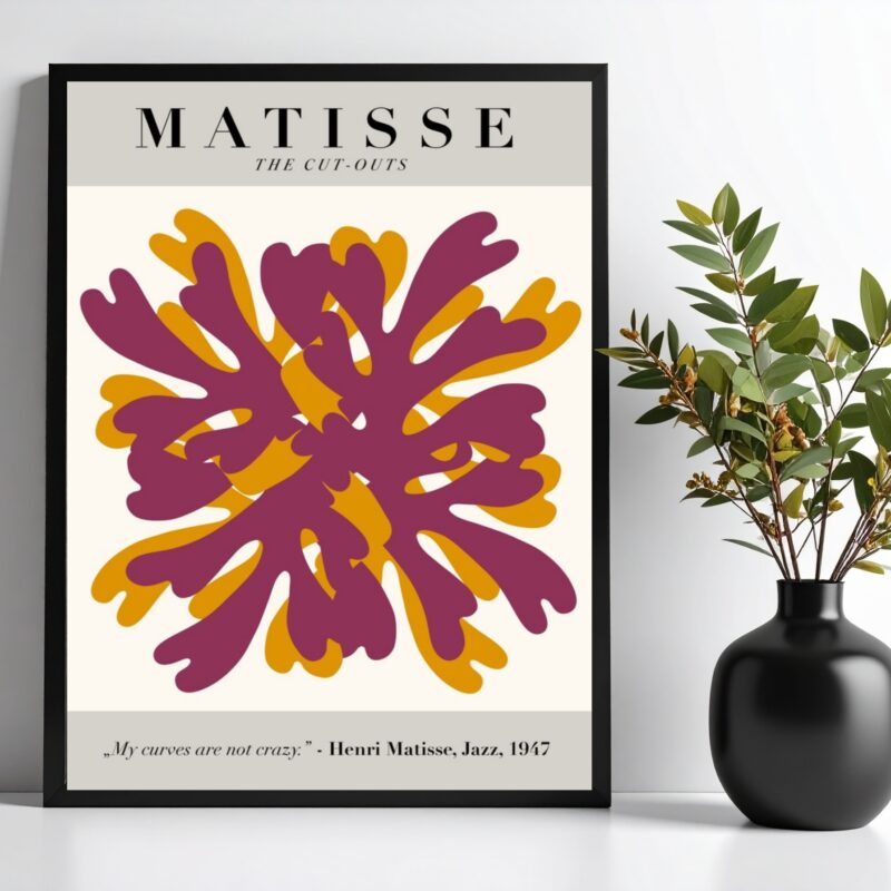 Quadro Poster Matisse Púrpura e Ocre