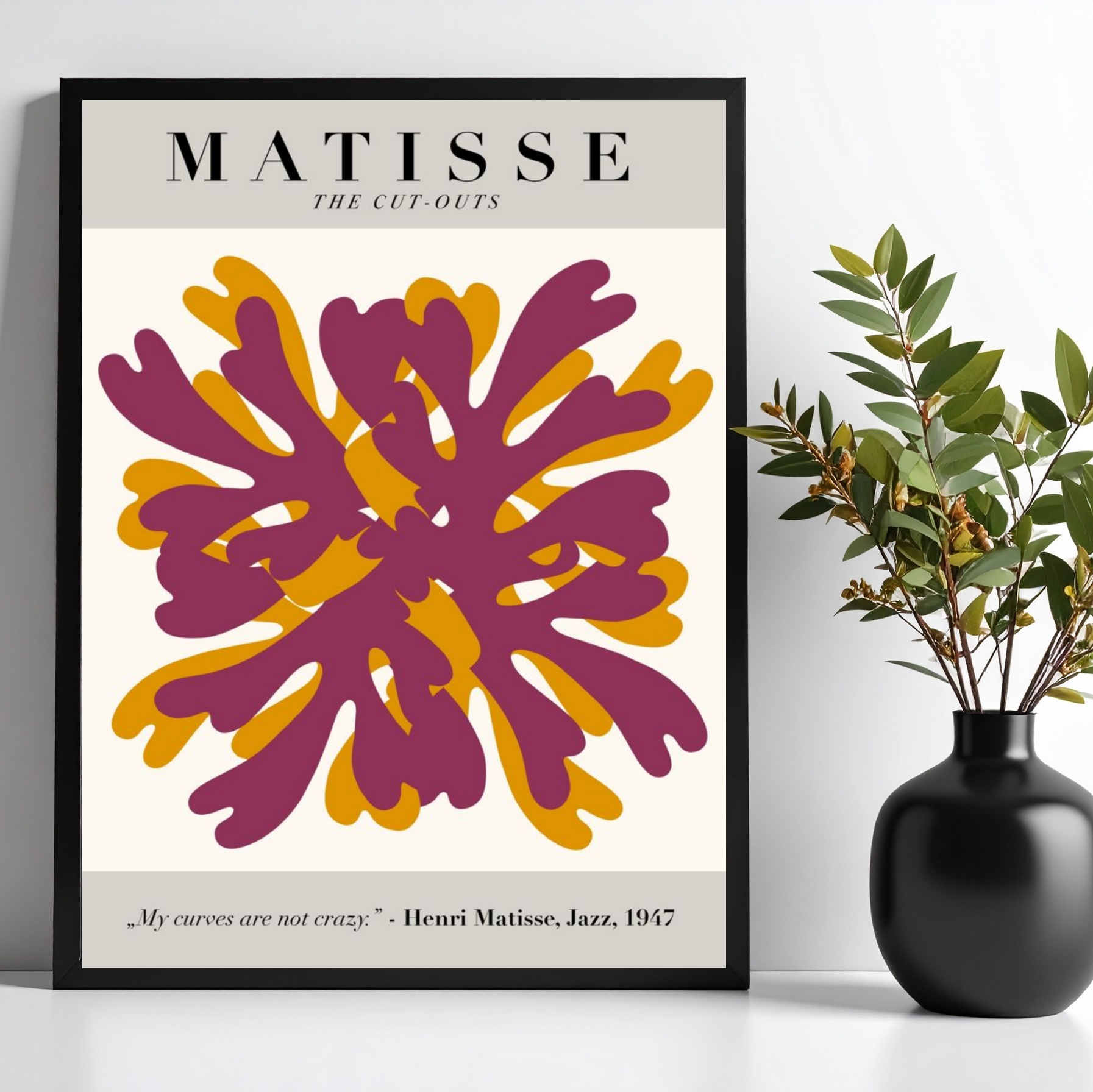 Quadro Poster Matisse Púrpura e Ocre