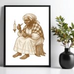 Quadro Preta Velha Maria Redonda