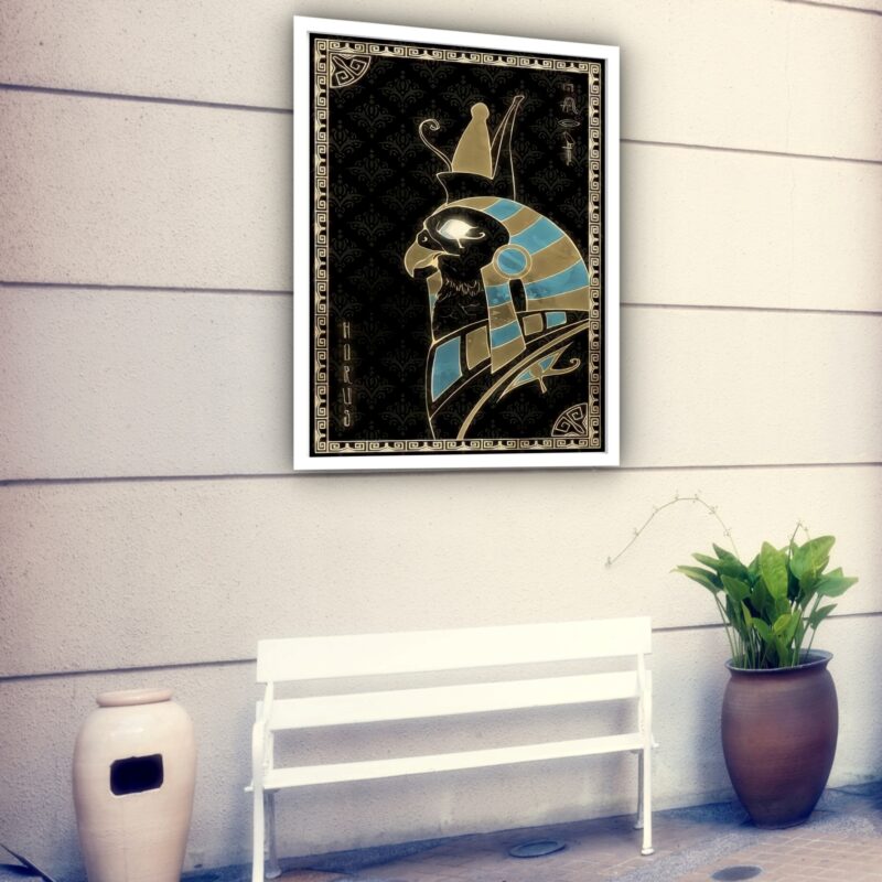 Quadro Decorativo Águia Egípcia - 70x50 cm