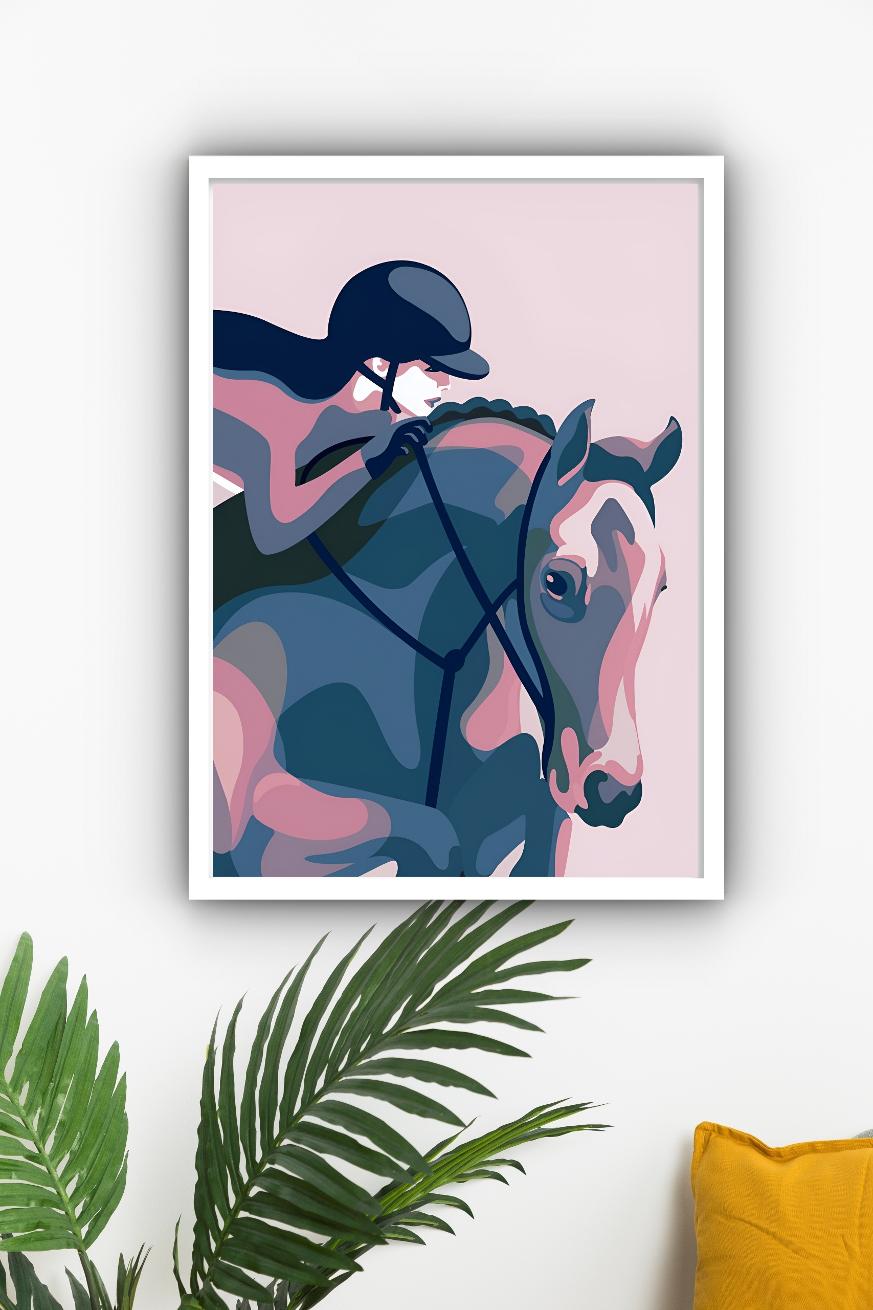 Quadro Decorativo Amazona Cavalo - 70x50 cm