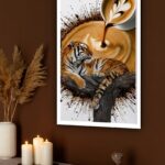 Quadro Decorativo Arte Café Tigre - 70x50 cm