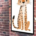 Quadro Decorativo Arte Leopardo - 70x50 cm