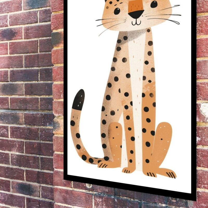 Quadro Decorativo Arte Leopardo - 70x50 cm