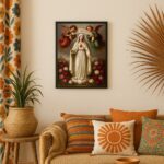 Quadro Decorativo Ave Maria Com Anjos