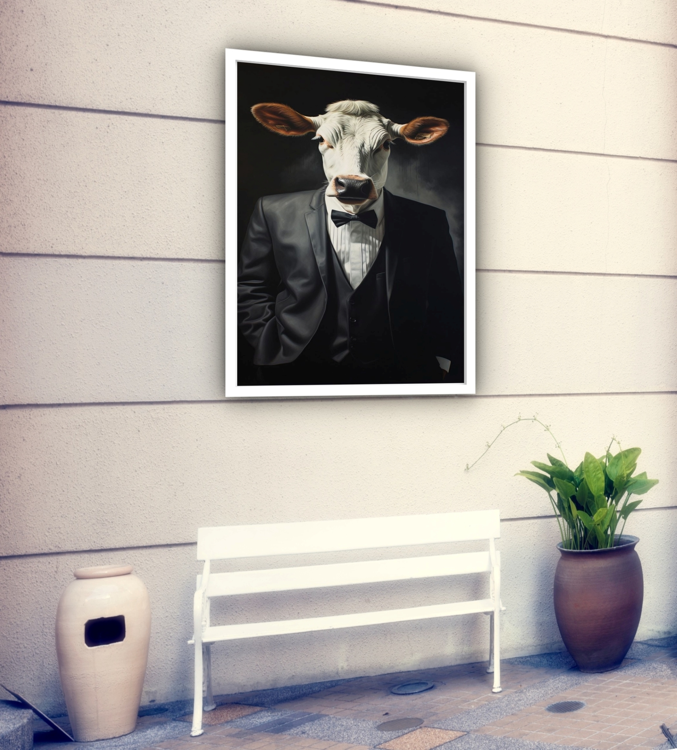 Quadro Decorativo Boi Elegante - 70x50 cm