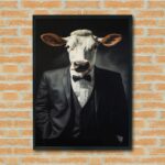 Quadro Decorativo Boi Elegante - 70x50 cm