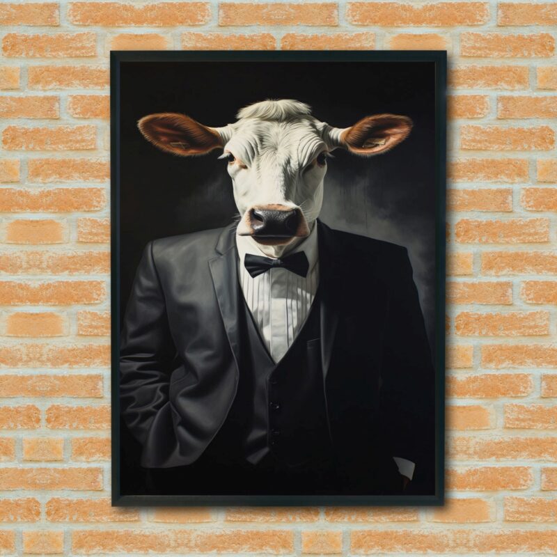 Quadro Decorativo Boi Elegante - 70x50 cm