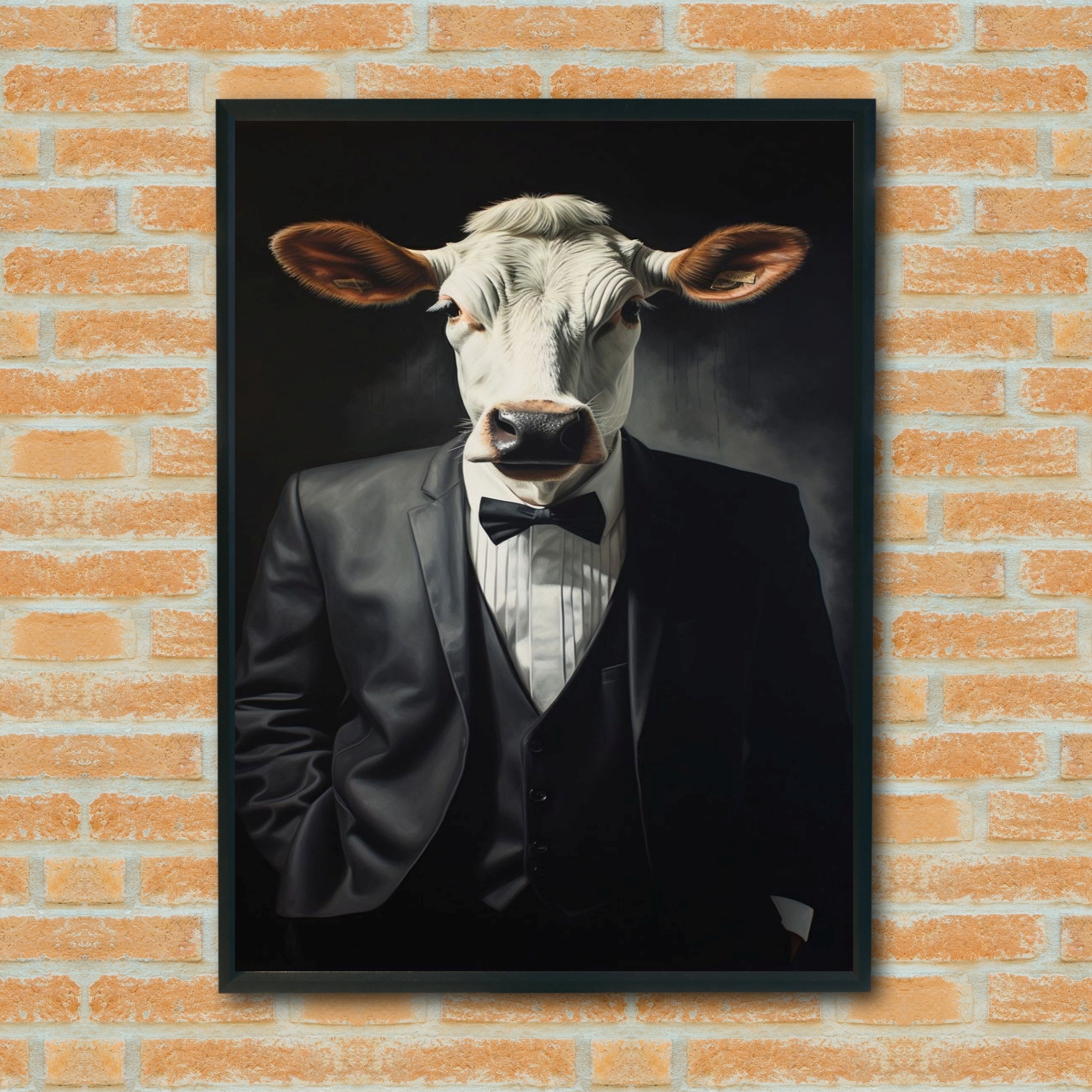 Quadro Decorativo Boi Elegante - 70x50 cm
