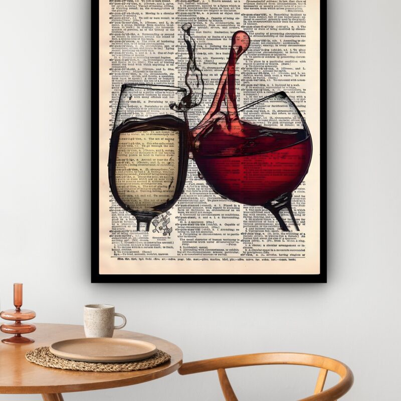 Quadro Decorativo Brinde Bar Vintage - 70x50 cm