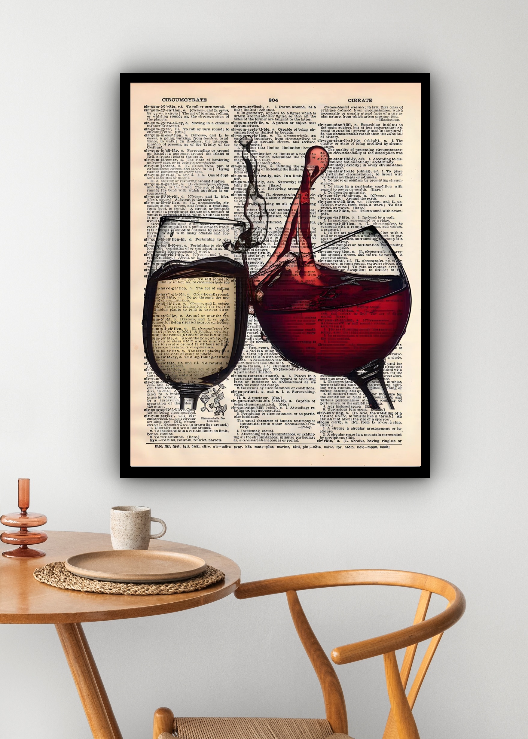 Quadro Decorativo Brinde Bar Vintage - 70x50 cm