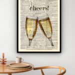 Quadro Decorativo Brinde Cheers Bar Vintage - 70x50 cm