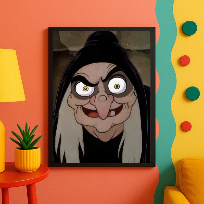 Quadro Decorativo Bruxa Desenho Animado