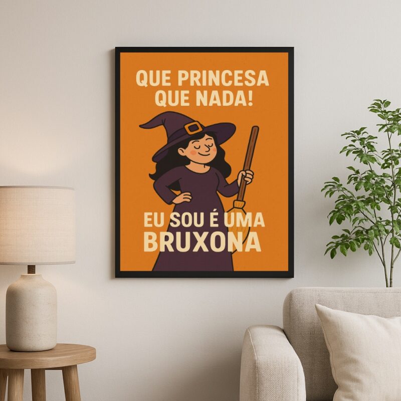 Quadro Decorativo Bruxa - Sou Bruxona