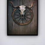 Quadro Decorativo Cabeça de Boi - 70x50 cm