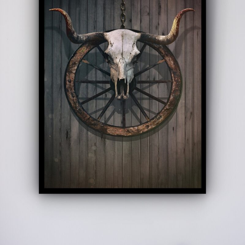 Quadro Decorativo Cabeça de Boi - 70x50 cm