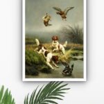 Quadro Decorativo Caçada Inglesa Vintage - 70x50 cm