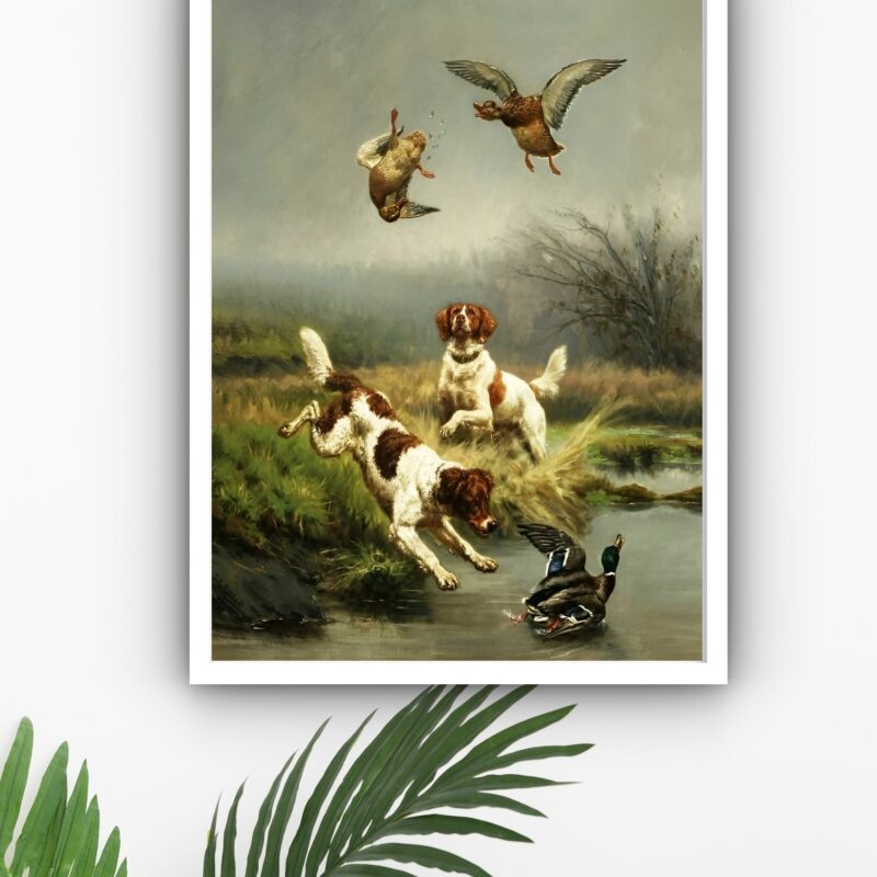 Quadro Decorativo Caçada Inglesa Vintage - 70x50 cm