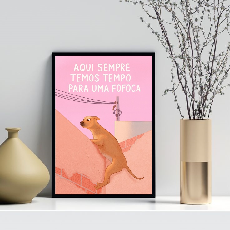 Quadro Decorativo Cachorro Caramelo - Fofoca b