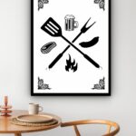 Quadro Decorativo Cantinho Churrasco - 70x50 cm