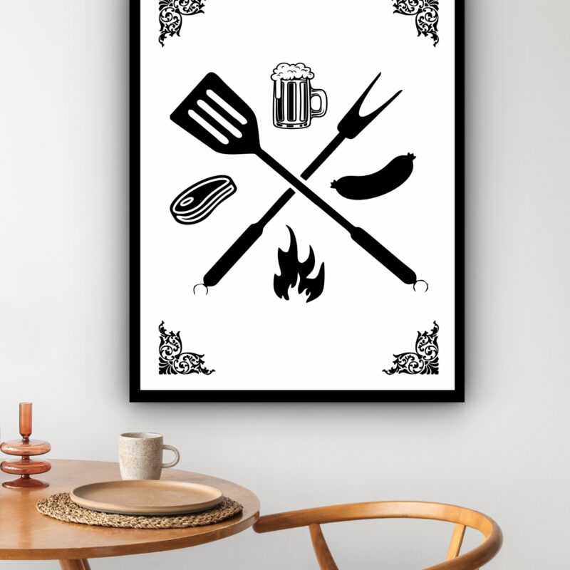 Quadro Decorativo Cantinho Churrasco - 70x50 cm