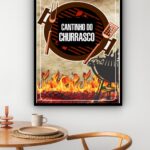 Quadro Decorativo Cantinho do Churrasco - 70x50 cm