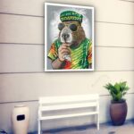 Quadro Decorativo Capivara Alternativa - 70x50 cm