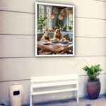 Quadro Decorativo Capivaras Café Da Manhã - 70x50 cm