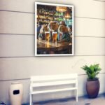 Quadro Decorativo Capivaras No Buteco - 70x50 cm