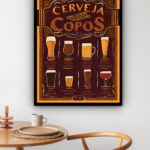 Quadro Decorativo Cerveja E Seus Copos - 70x50 cm