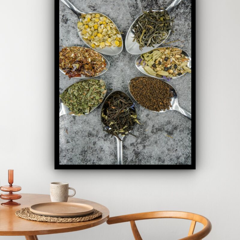 Quadro Decorativo Cozinha Colheres Temperos - 70x50 cm
