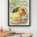 Quadro Decorativo Cozinha Frutas Vintage - 70x50 cm