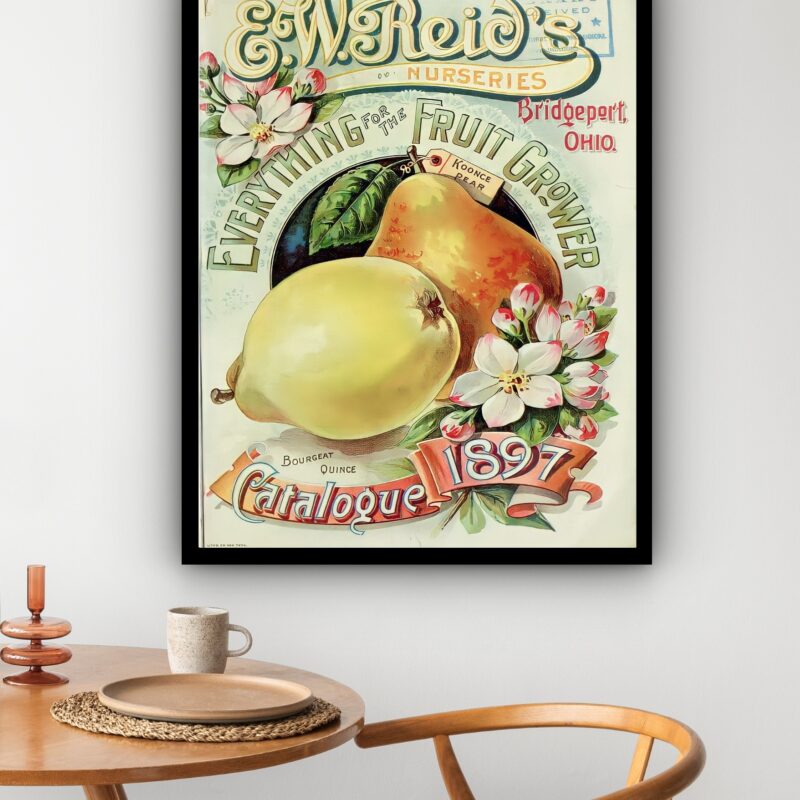 Quadro Decorativo Cozinha Frutas Vintage - 70x50 cm