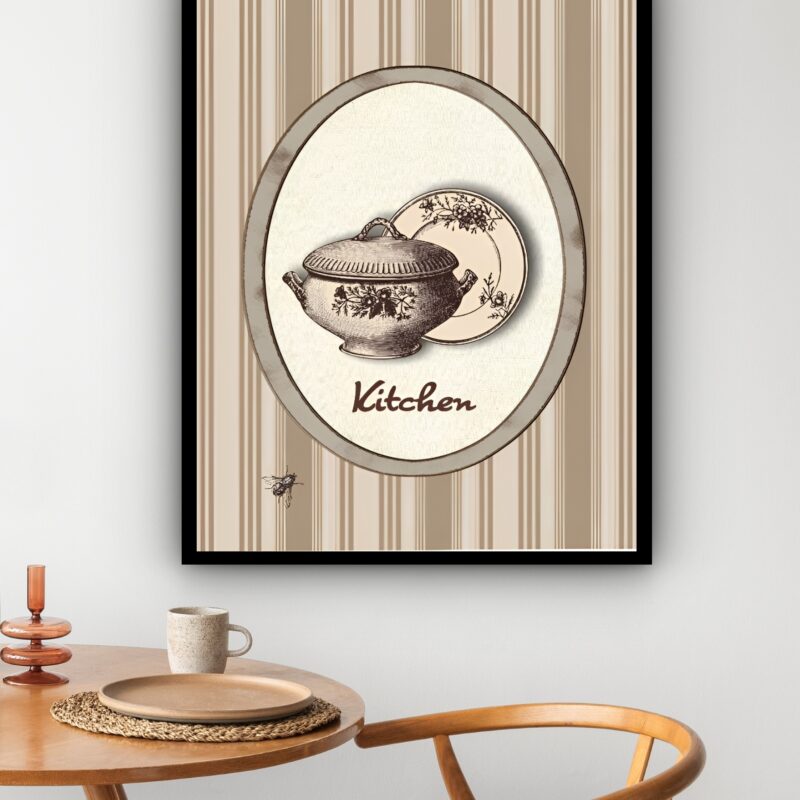 Quadro Decorativo Cozinha Kitchen Country - 70x50 cm