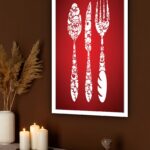 Quadro Decorativo Cozinha Kitchen Love - 70x50 cm