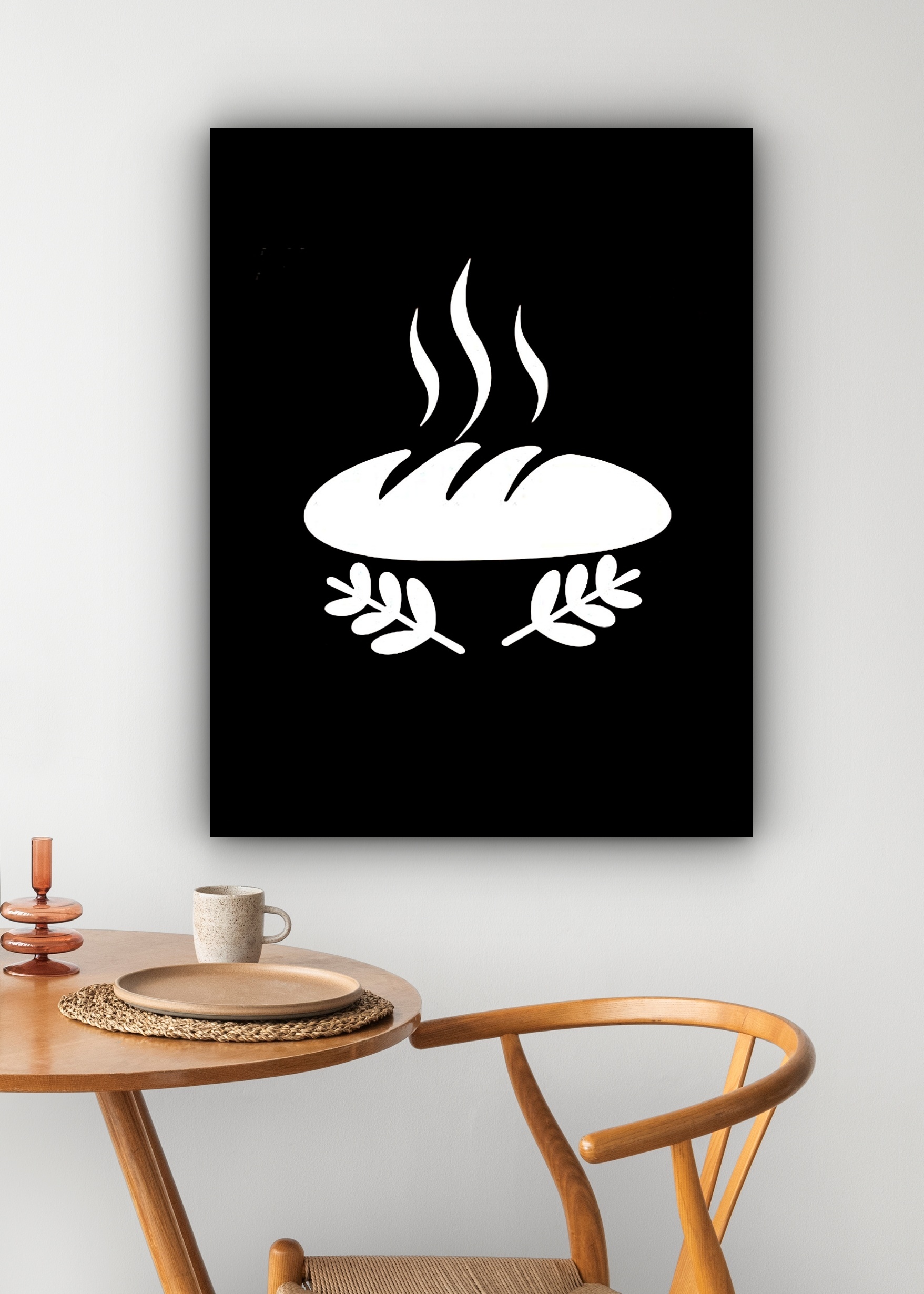 Quadro Decorativo Cozinha Pão Quente - 70x50 cm