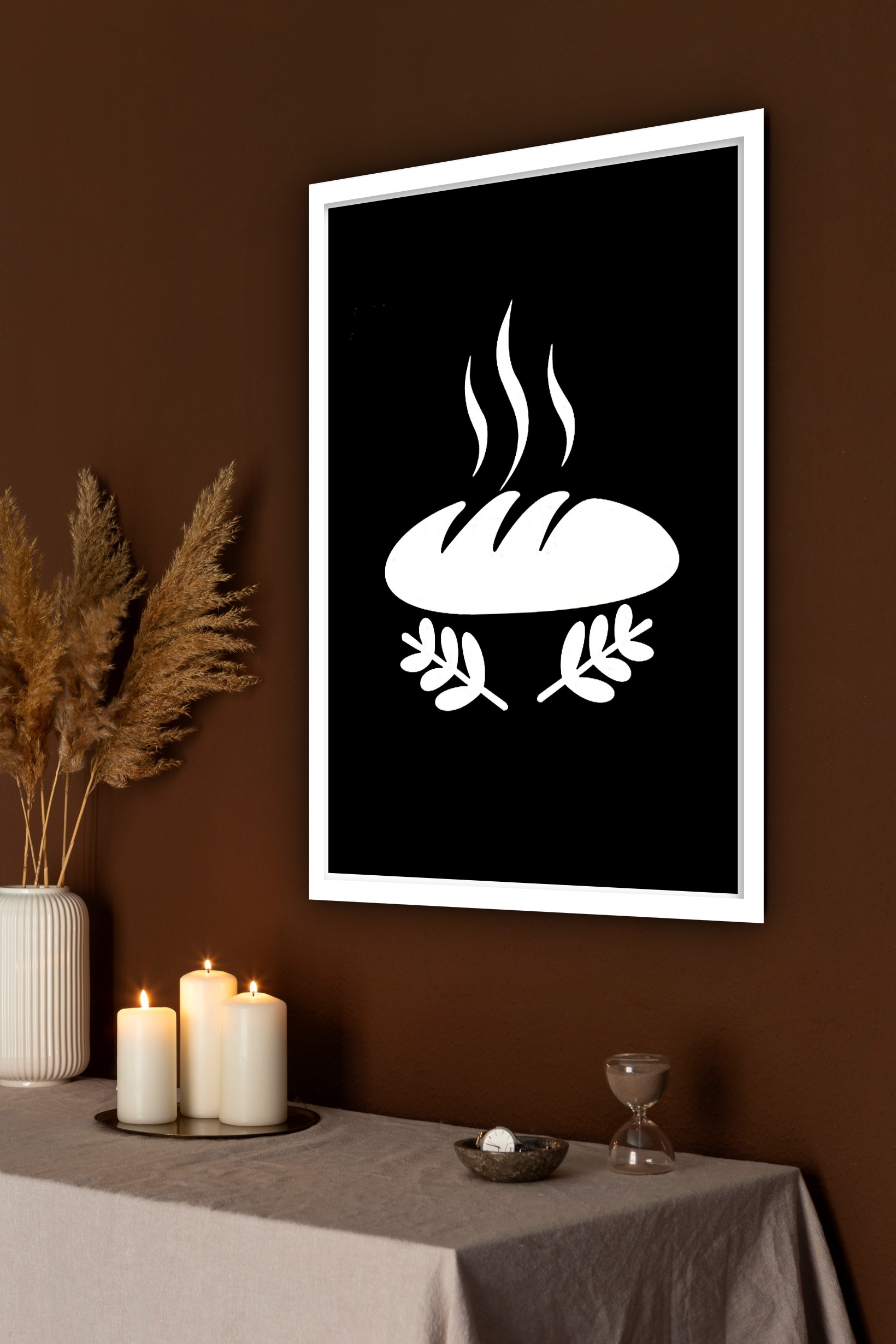 Quadro Decorativo Cozinha Pão Quente - 70x50 cm