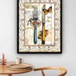 Quadro Decorativo Cozinha Talheres Vintage - 70x50 cm