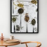 Quadro Decorativo Cozinha Temperos Colheres - 70x50 cm