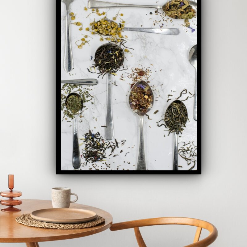 Quadro Decorativo Cozinha Temperos Colheres - 70x50 cm