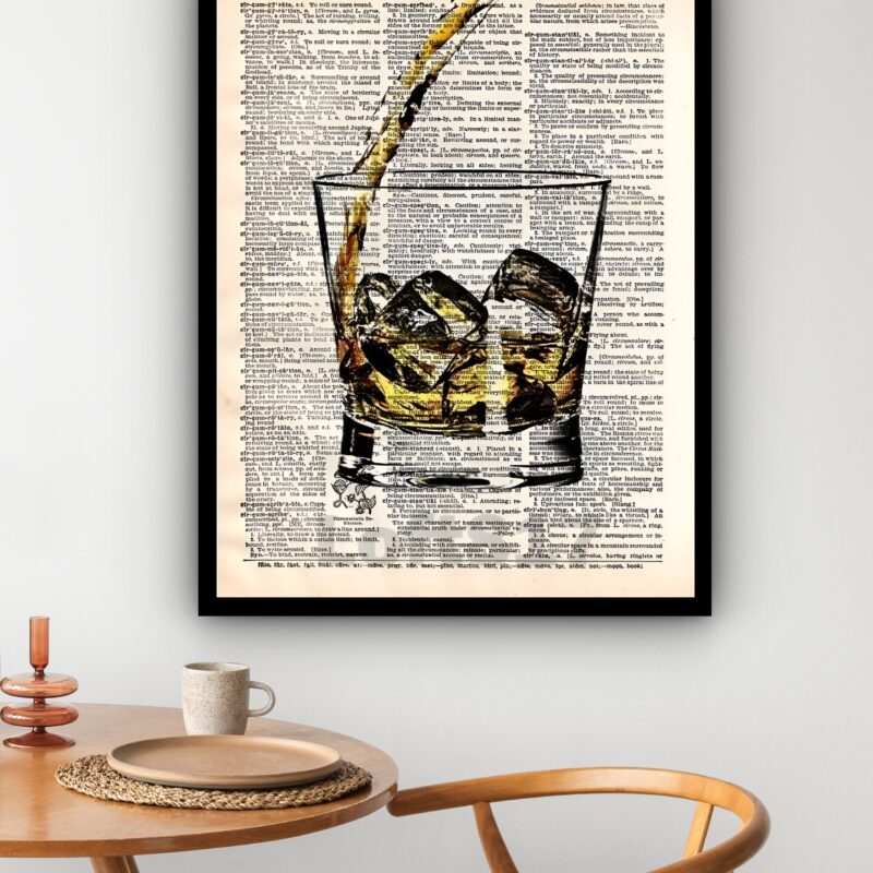 Quadro Decorativo Drink Bar Vintage - 70x50 cm