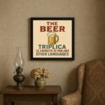 Quadro Decorativo Engraçado Cerveja - 33X33 Cm