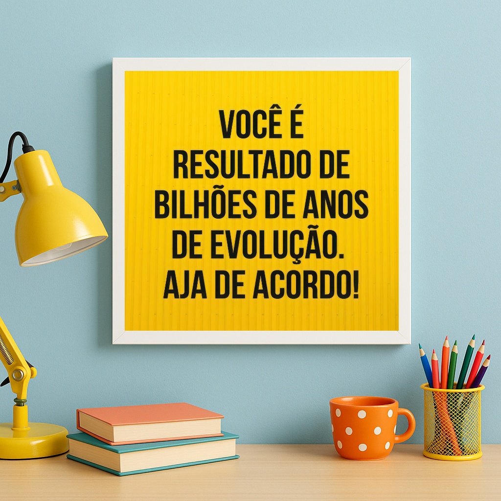 Quadro Decorativo Evolução Da Humanidade - 33x33 Cm